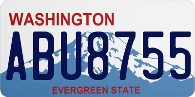WA license plate ABU8755