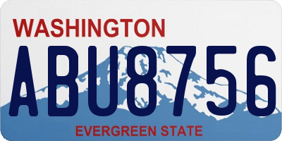 WA license plate ABU8756