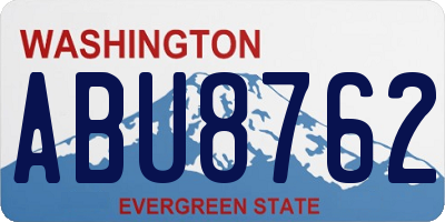 WA license plate ABU8762