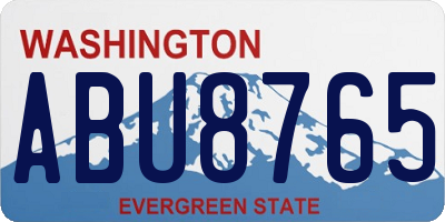 WA license plate ABU8765