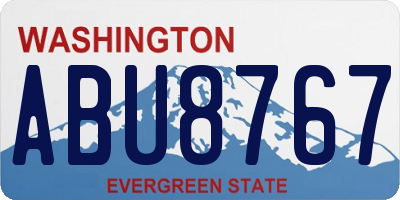 WA license plate ABU8767
