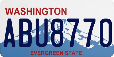 WA license plate ABU8770