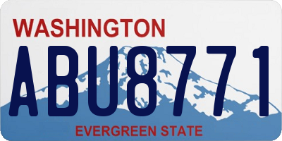 WA license plate ABU8771