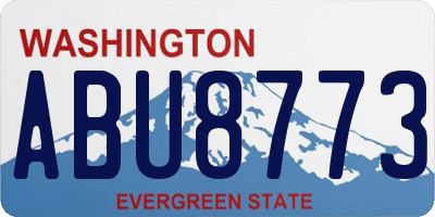 WA license plate ABU8773