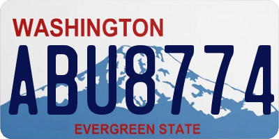 WA license plate ABU8774