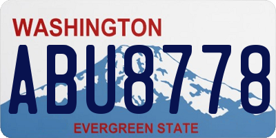 WA license plate ABU8778