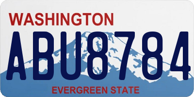 WA license plate ABU8784