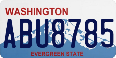 WA license plate ABU8785