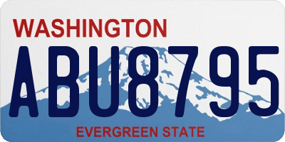 WA license plate ABU8795