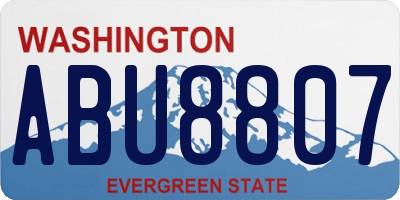 WA license plate ABU8807