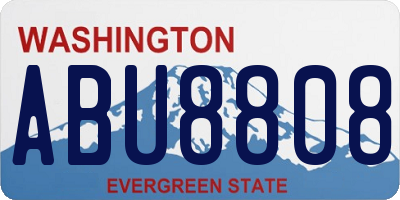 WA license plate ABU8808