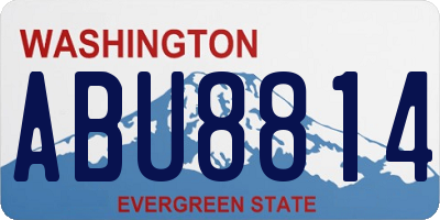 WA license plate ABU8814