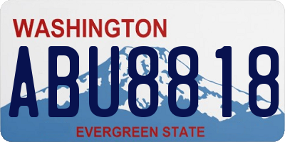 WA license plate ABU8818