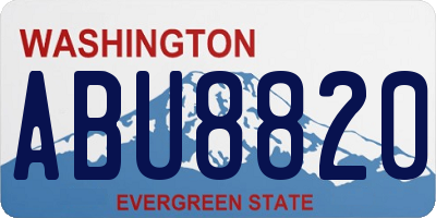 WA license plate ABU8820