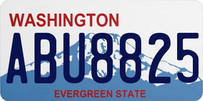 WA license plate ABU8825