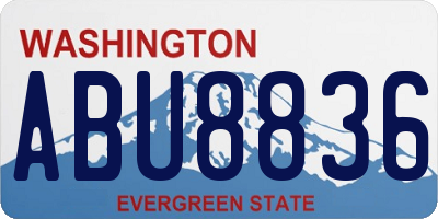 WA license plate ABU8836