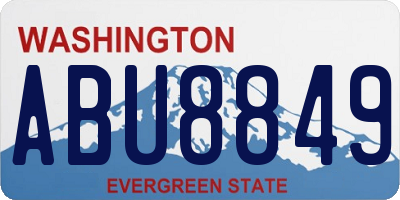 WA license plate ABU8849