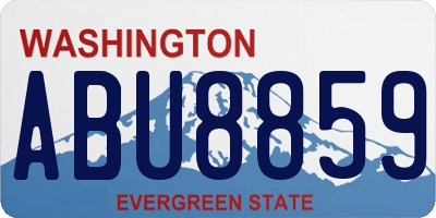 WA license plate ABU8859
