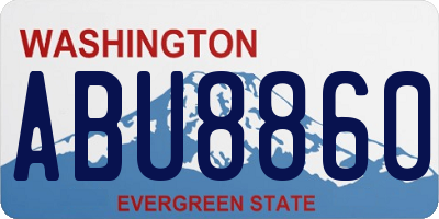WA license plate ABU8860