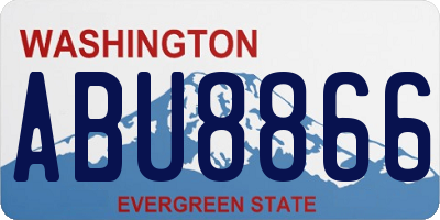 WA license plate ABU8866
