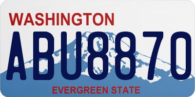 WA license plate ABU8870