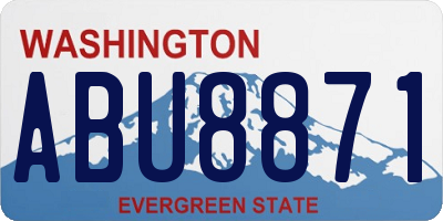 WA license plate ABU8871
