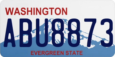 WA license plate ABU8873