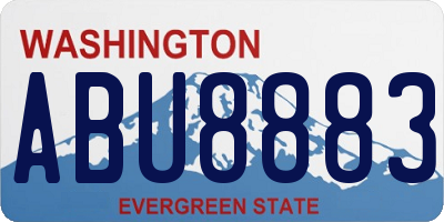 WA license plate ABU8883