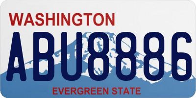 WA license plate ABU8886