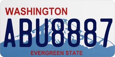 WA license plate ABU8887