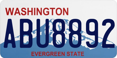 WA license plate ABU8892