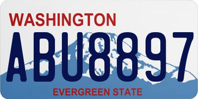 WA license plate ABU8897