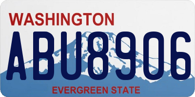 WA license plate ABU8906
