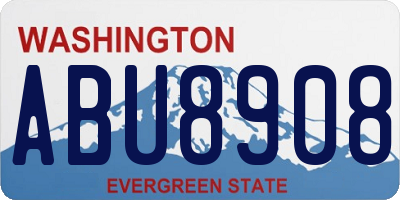 WA license plate ABU8908
