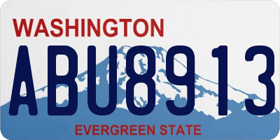 WA license plate ABU8913