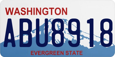 WA license plate ABU8918