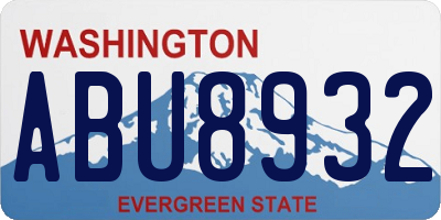 WA license plate ABU8932