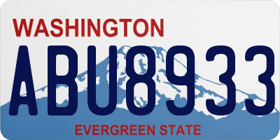 WA license plate ABU8933