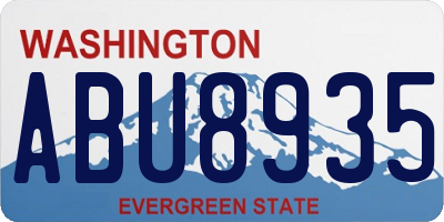 WA license plate ABU8935