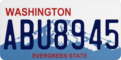 WA license plate ABU8945