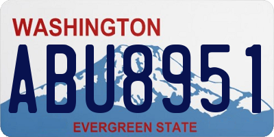 WA license plate ABU8951