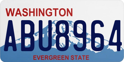 WA license plate ABU8964