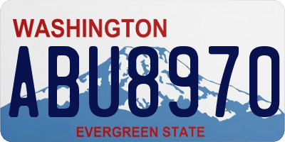 WA license plate ABU8970