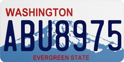 WA license plate ABU8975