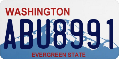 WA license plate ABU8991