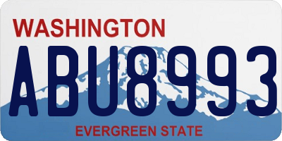 WA license plate ABU8993