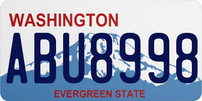 WA license plate ABU8998
