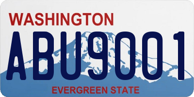 WA license plate ABU9001