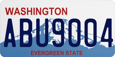 WA license plate ABU9004
