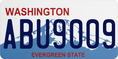 WA license plate ABU9009